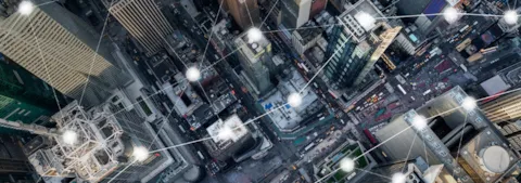 aerial view of city